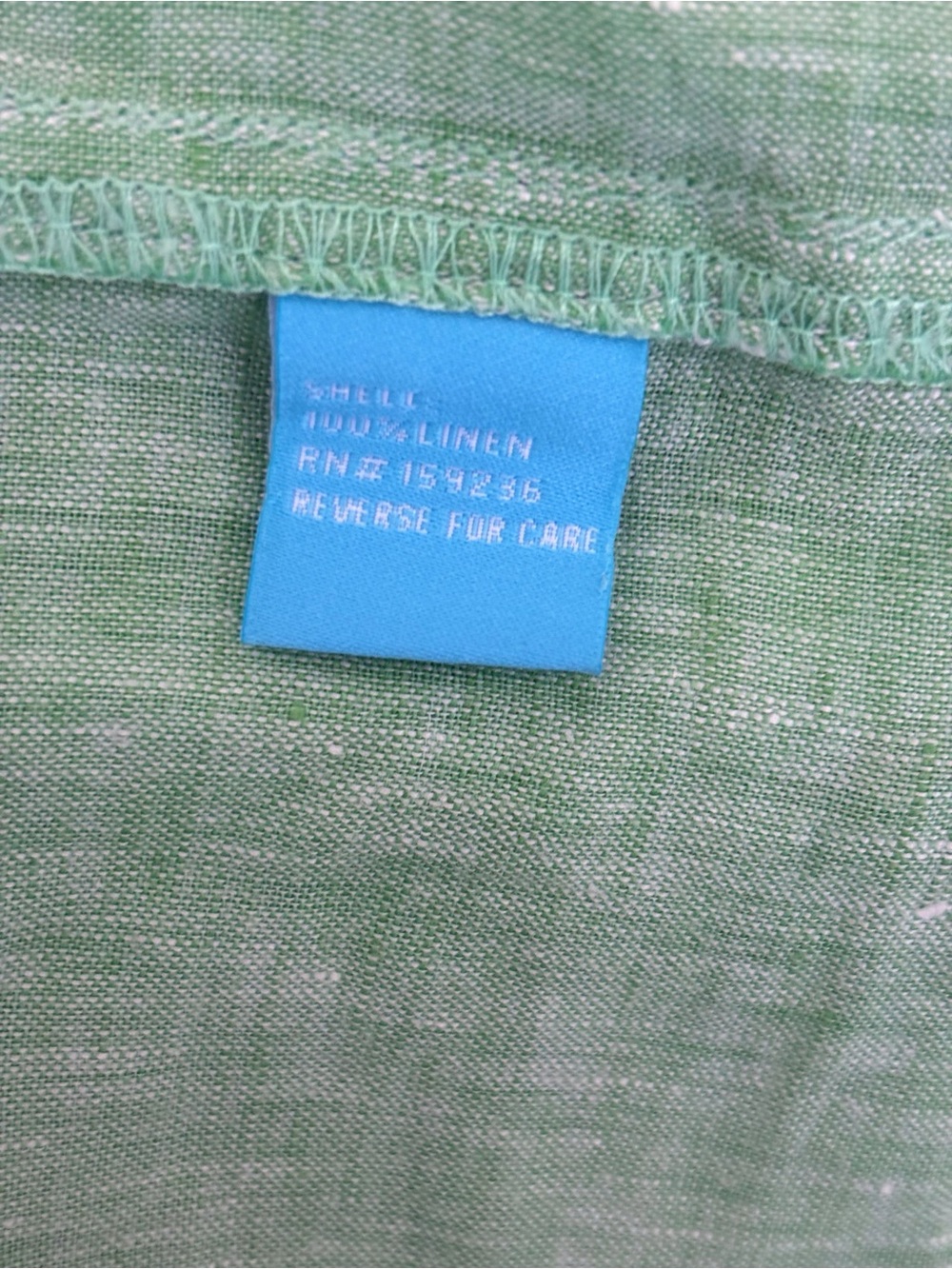 J. McLaughlin Green Linen Long Sleeve Button Front Shirt Medium - Picture 6 of 7